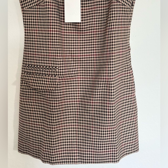 Zara Classic Checkered Sleeveless Dress Size M - Picture 5 of 10